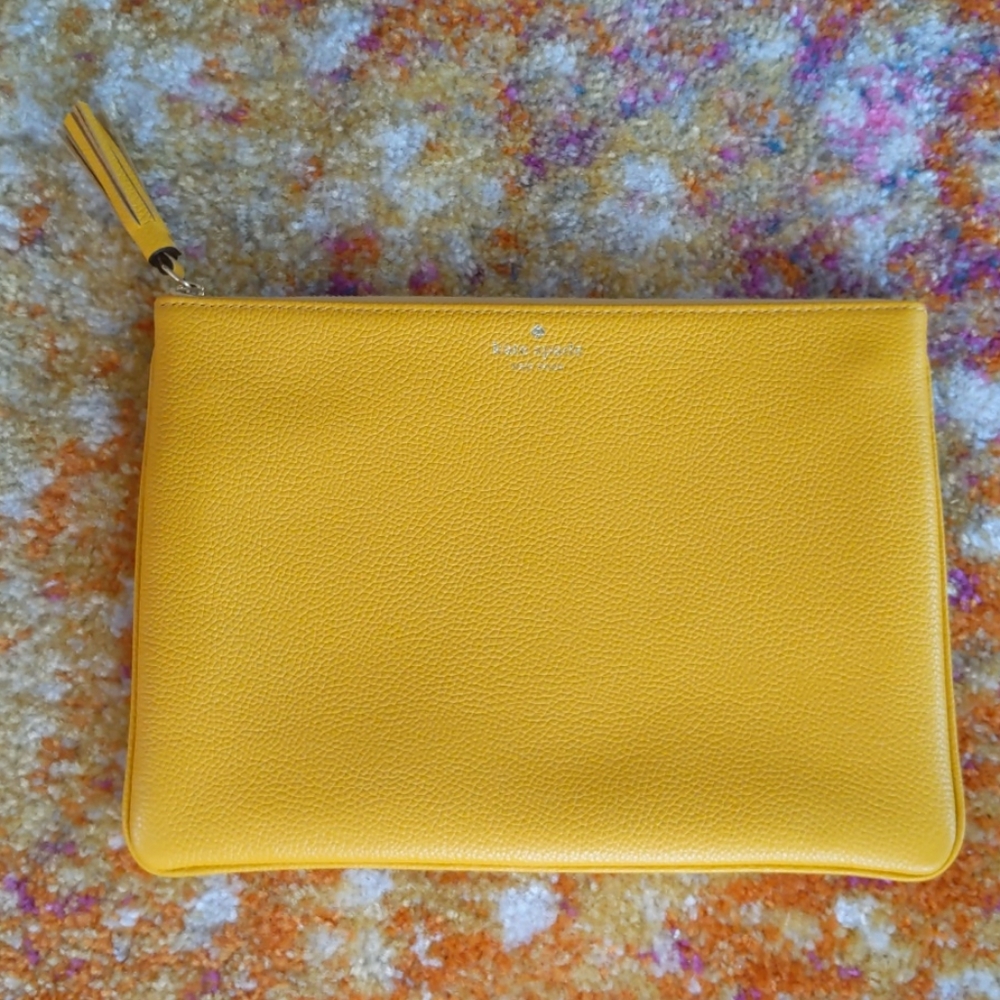 NEW Kate Spade Yellow Large Clutch